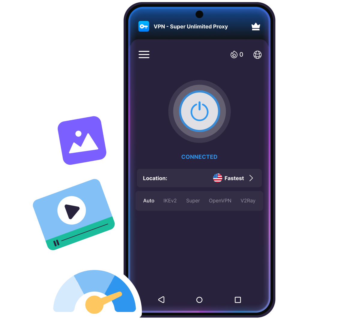 Get the fastest Android VPN app illustration
